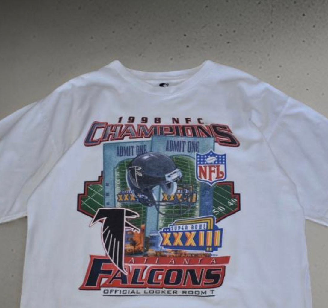 Super Bowl XXXIII Atlanta Falcons 1995 NFC Champions Tee (L)