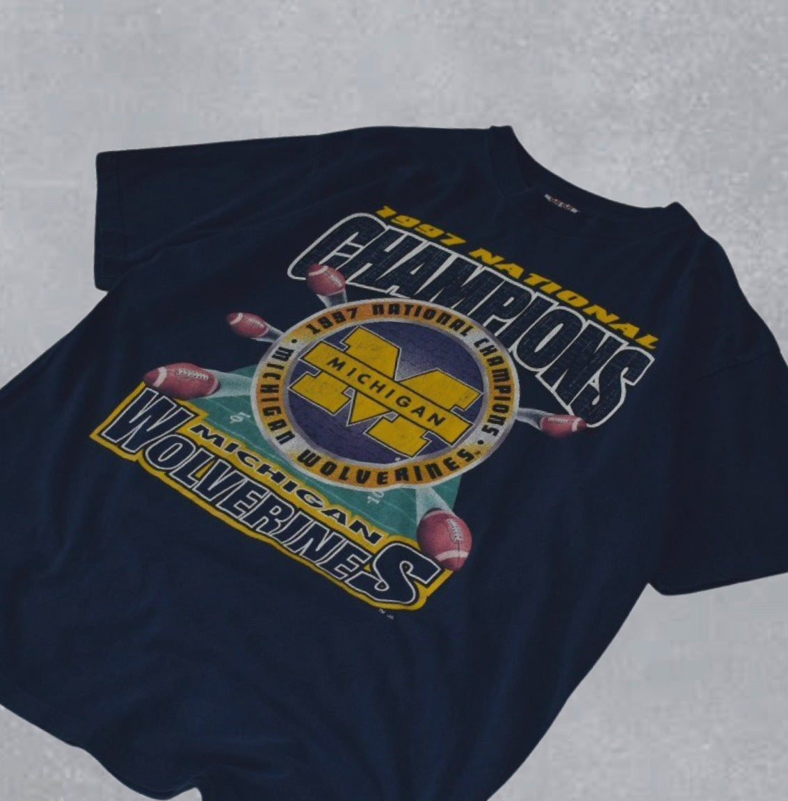 1997 National Champions Michigan Wolverines Tee (L)