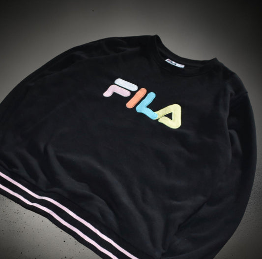 Fila Multicoloured Spell Out Logo Sweater (XL)