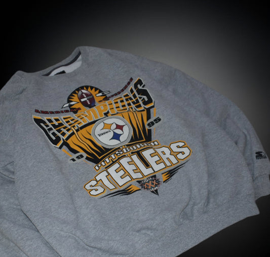 AFC 1995 Champions Pittsburg Steelers Crewneck Sweater (XXL)