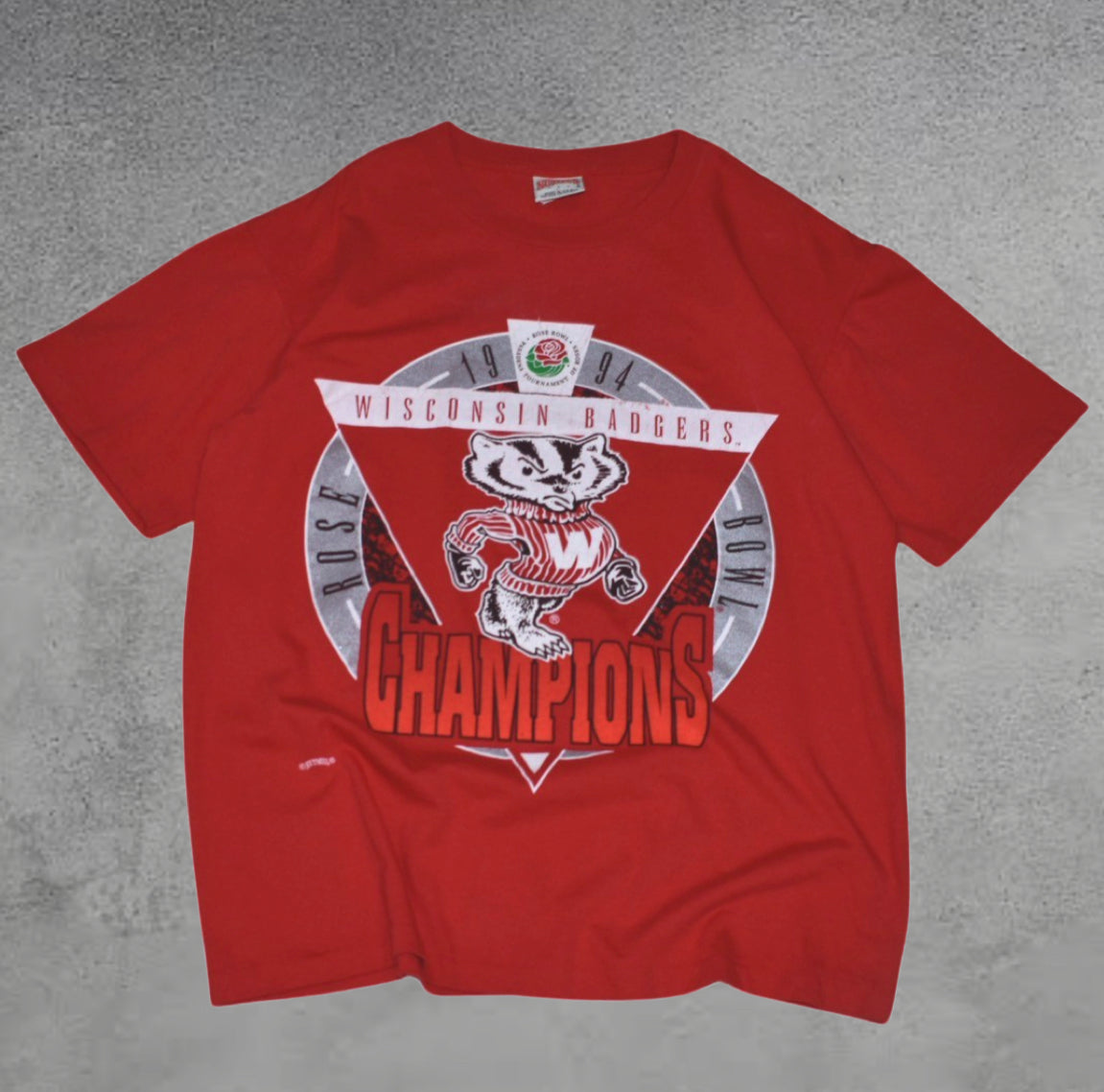 Wisconsin Badgers Champions Big Print Tee (L)