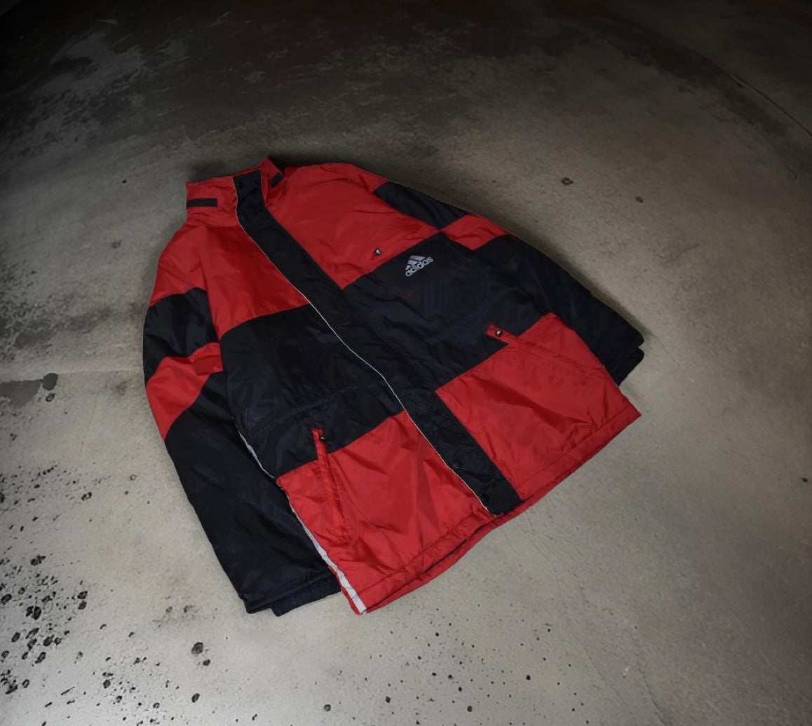 90’s Adidas Big Logo Full Zip Winter Jacket