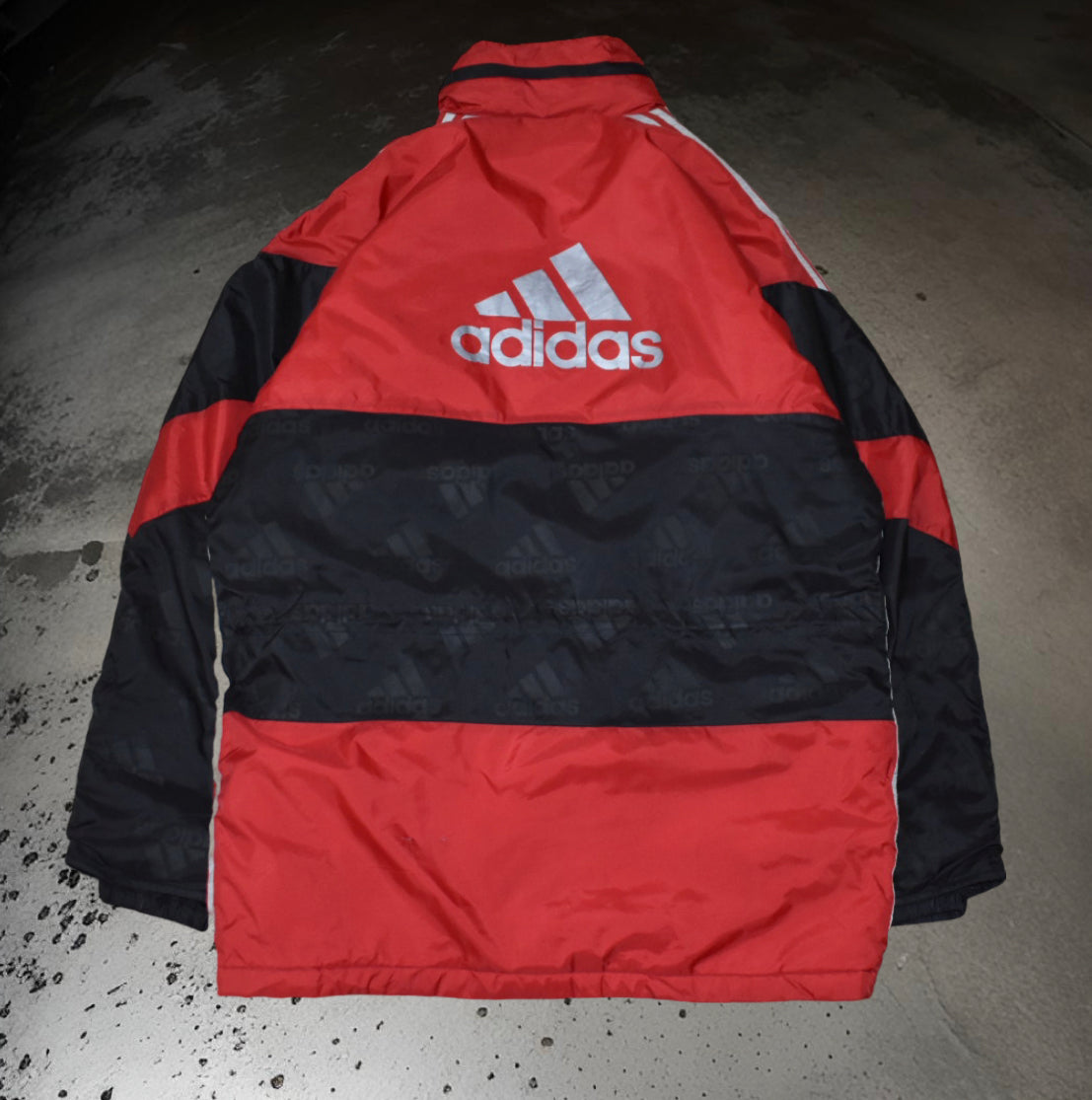 90’s Adidas Big Logo Full Zip Winter Jacket