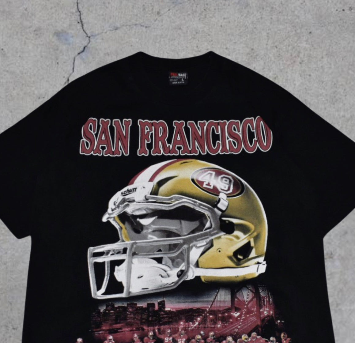 San Francisco 49ERS Helmet Tee (L)