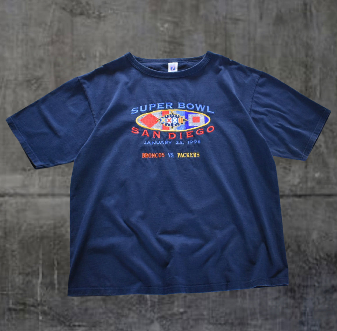 Super Bowl San Diego Vs Packers Embroidered Tee (XL)