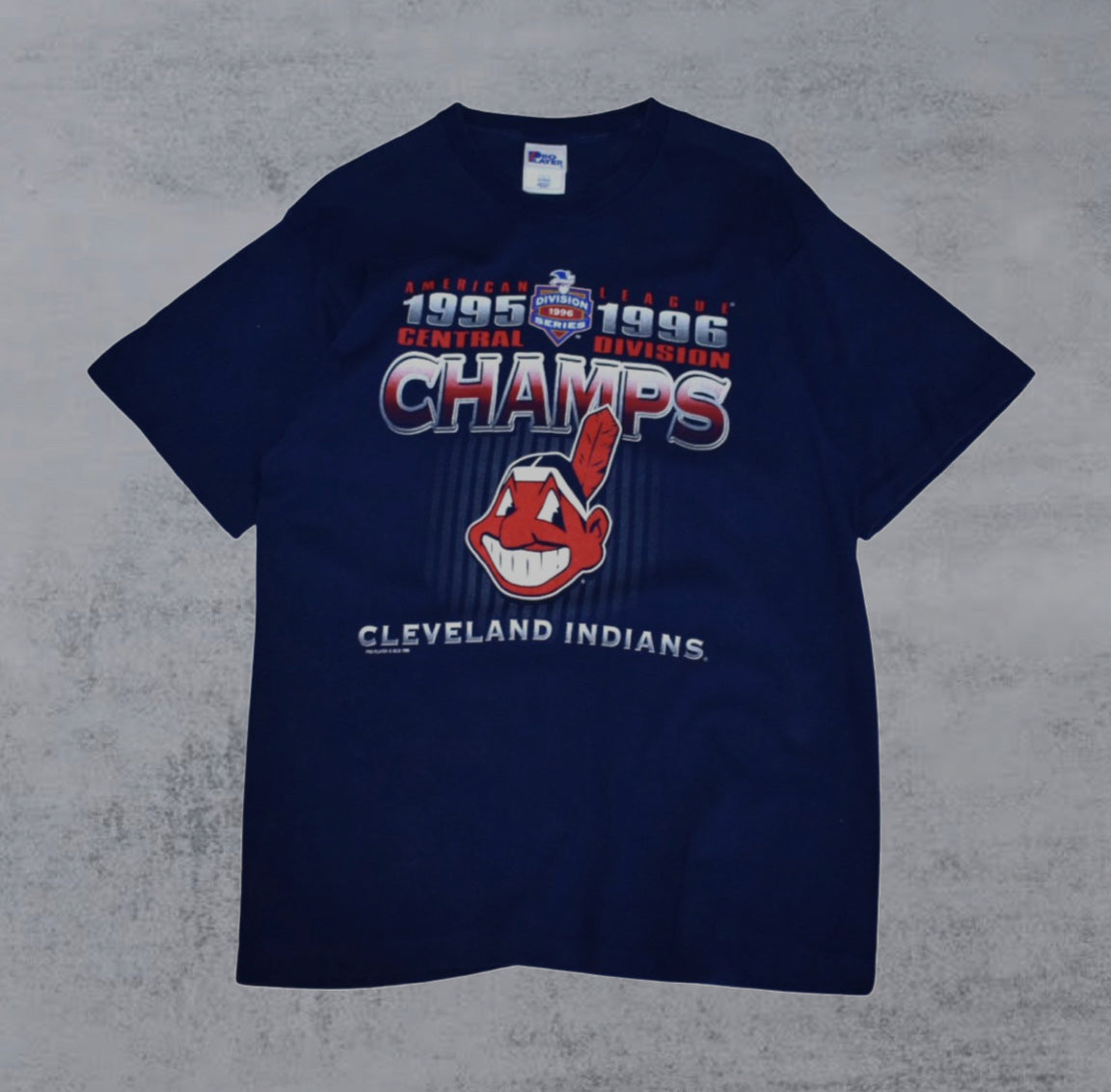 Cleveland Indians 1995 - 1996 Central Divisions Champs Tee (L)