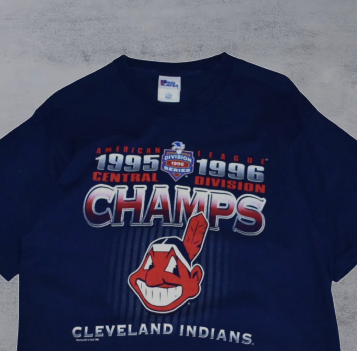 Cleveland Indians 1995 - 1996 Central Divisions Champs Tee (L)